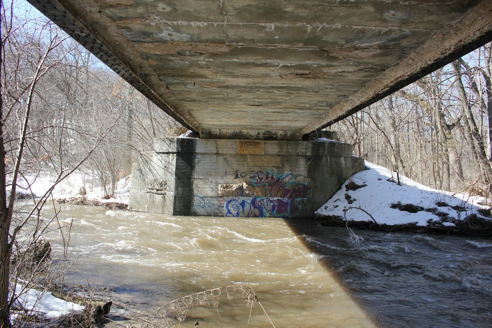 Under bridge